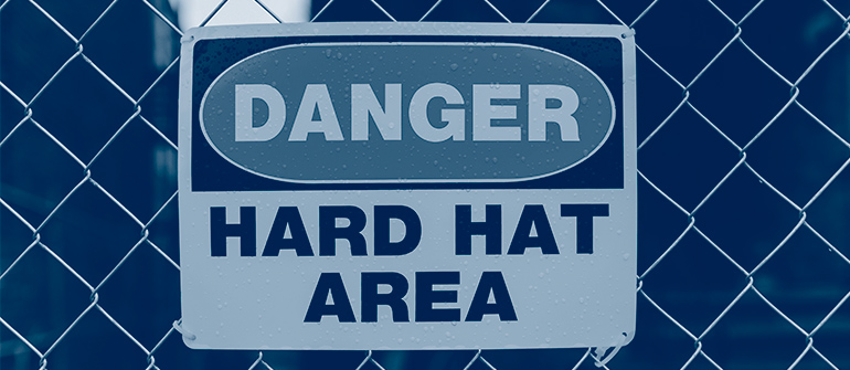 Danger, Hard Hat Area sign